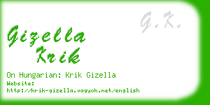 gizella krik business card